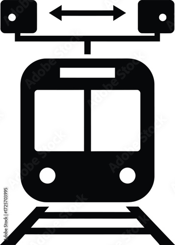 metro vector icon Isolated on White Background