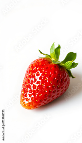 Fresh red strawberry on white background  