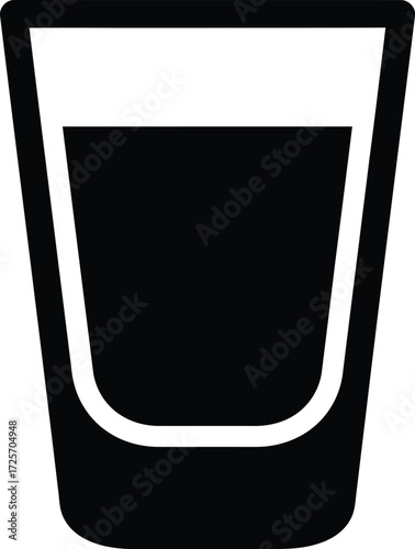 shot glass vector icon Isolated on White Background