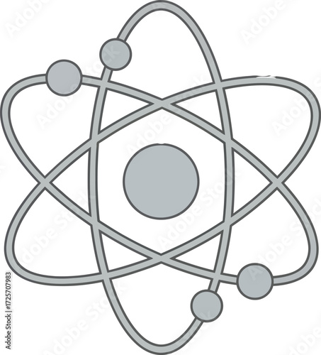 Atom Model Vector Illustration