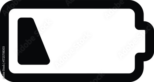 Battery icon vector on a white background Isolated on White Background