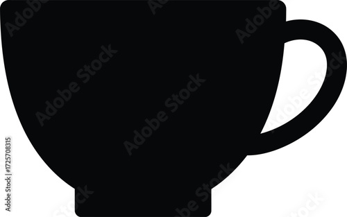 Tea cup symbol vector on a white background