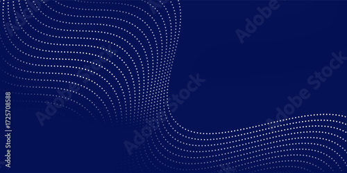 Blue background abstract with line waves and gradient variation. textured dot light