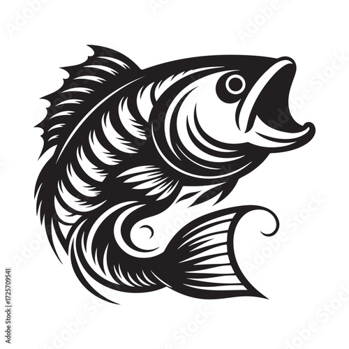 Fish Vector Illustration | Fishing Logo Design
