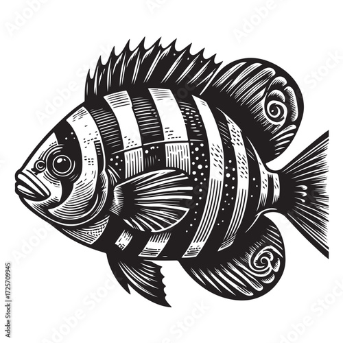 Fish Vector Illustration | Fishing Logo Design