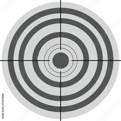 Target Icon: Grey Concentric Circles