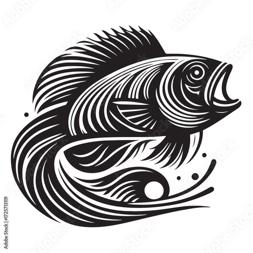 Fish Vector Illustration | Fishing Logo Design