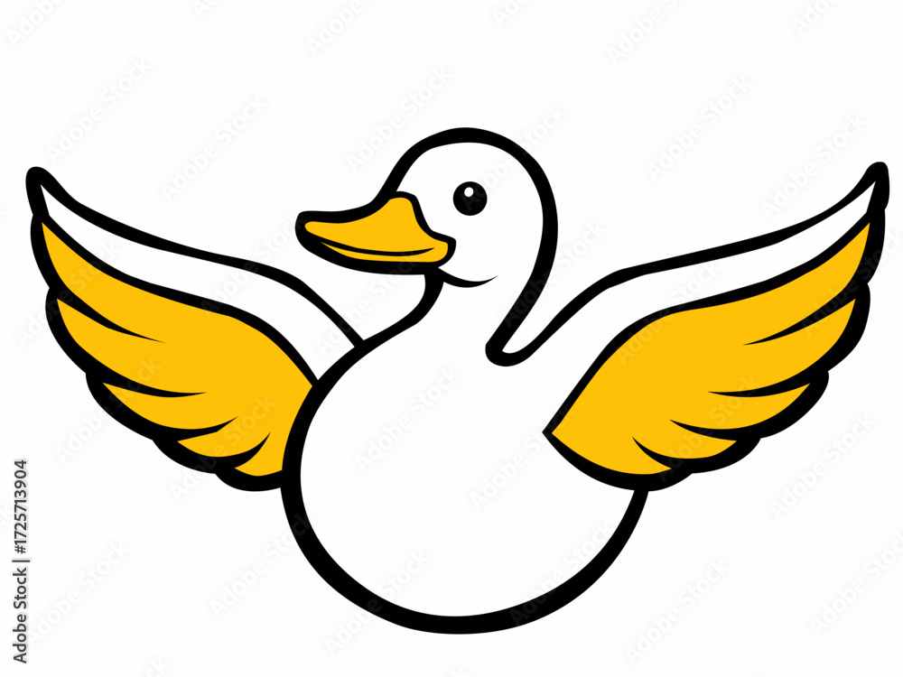 Fototapeta premium vector illustration of a duck