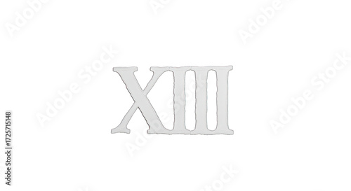 Wallpaper Mural Roman Numeral Thirteen Isolated Illustration. Torontodigital.ca