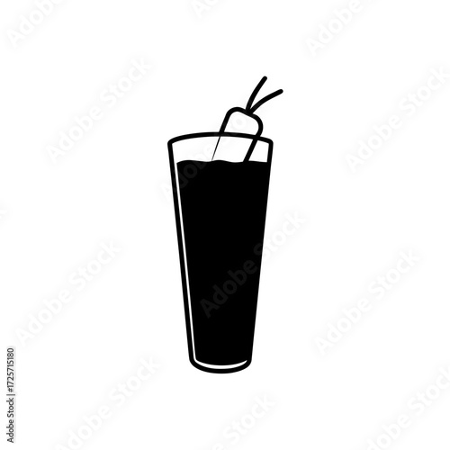 A close up of a black and white dog with a pink nose