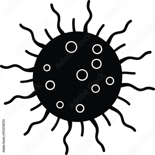 Detailed microscopic illustration of a single celled organism with internal structures