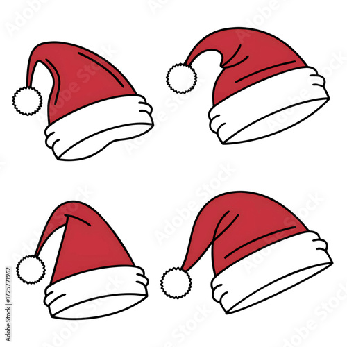 set of christmas hats