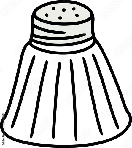 Minimalist salt shaker icon hand drawn outline vector vector Hand drawn