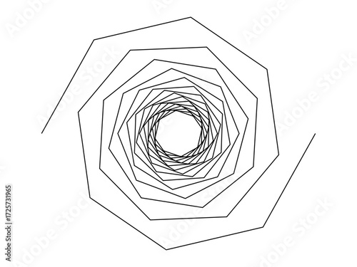 Tourbillon et Vortex Vectoriel, élément de décoration graphique et design. Lignes dynamiques