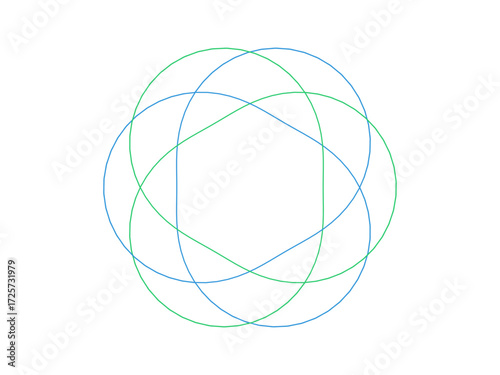 Formes géométriques de Cercles entrelacés et de Lignes circulaires