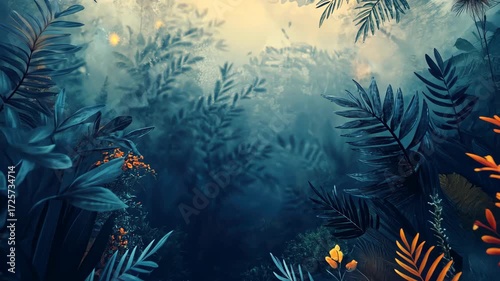 Tropical Foliage and Floral Arrangement.