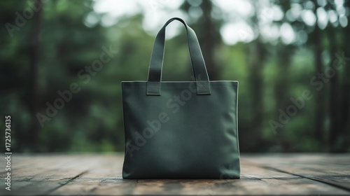 A realistic photo of a plain canvas tote bag in natural offwhite color, placed on a clean white background No design or logo