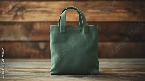 A realistic photo of a plain canvas tote bag in natural offwhite color, placed on a clean white background No design or logo