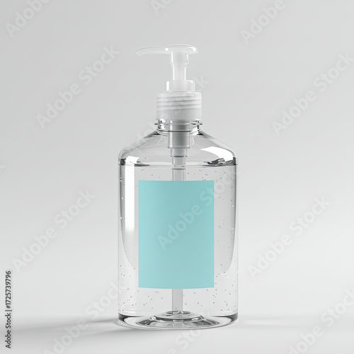 sanitizer bottle on white background