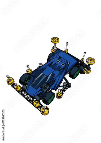 mini 4wd purple tamiya blue