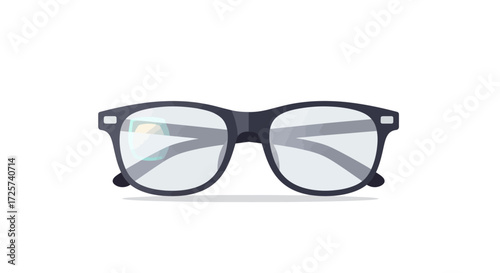 Black Framed Glasses with Clear Lenses Eye Protection Accessory.