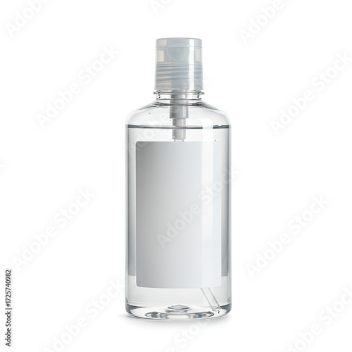 sanitizer bottle on white background