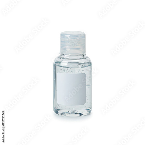 sanitizer bottle on white background