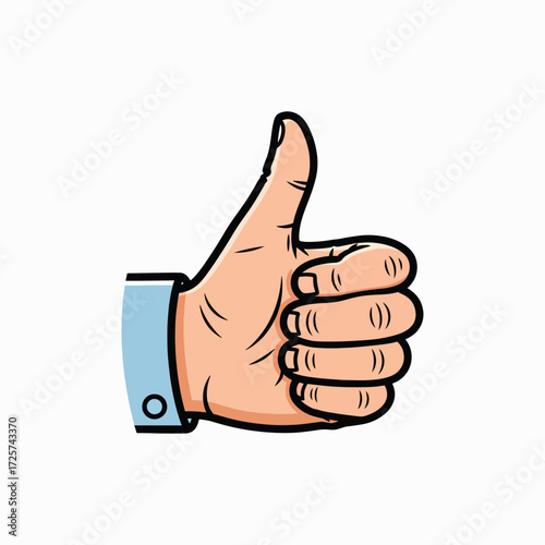 Thumbs up symbol of approval and appreciation a gesture of positive feedback and agreement