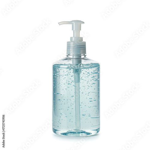 sanitizer bottle on white background