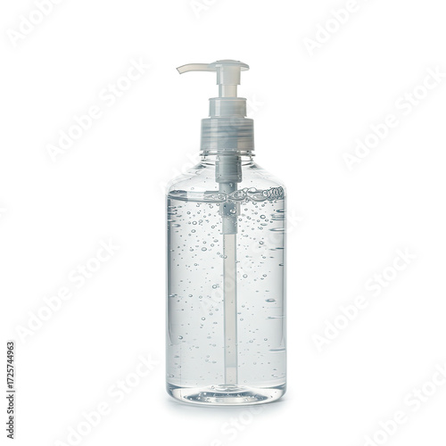 sanitizer bottle on white background