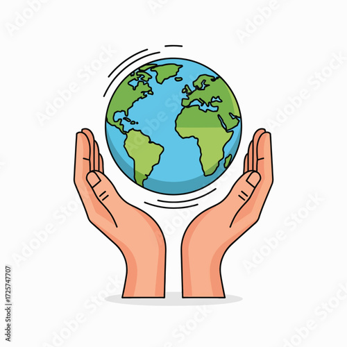 Holding the Earth in our Hands a Symbol of Environmental Protection and Global Care