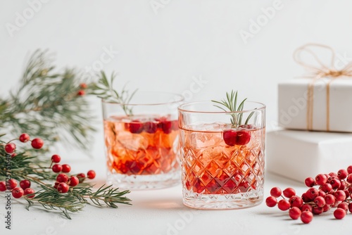 Festive Holiday Drinks With Cranberries and Rosemary for Seasonal Celebrations