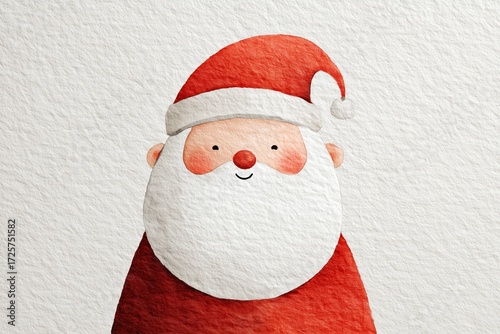 Festive Santa Claus Illustration in Soft Colors for Holiday Decorations.