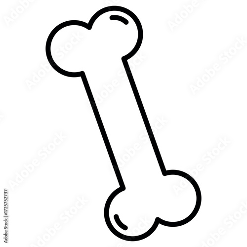 Minimalist Bone Icon – Vector Illustration