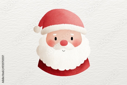 Festive Santa Claus Illustration in Soft Colors for Holiday Decorations
