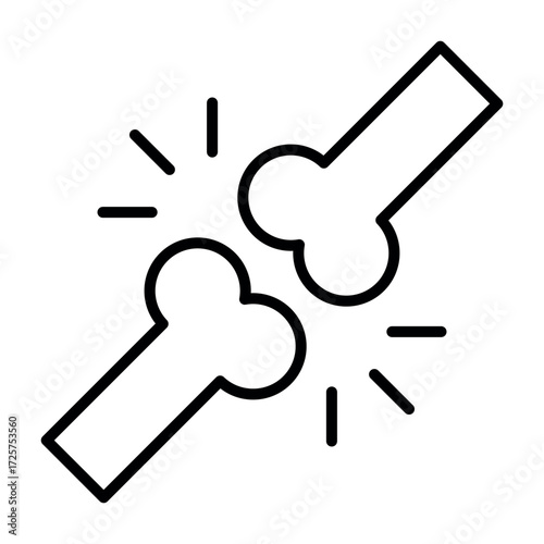 Minimalist Bone Icon – Vector Illustration