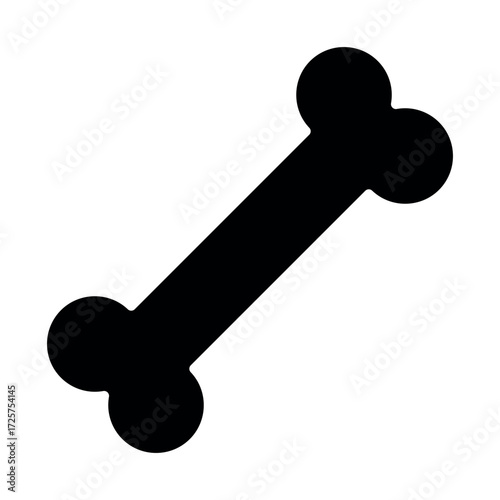 Minimalist Bone Icon – Vector Illustration