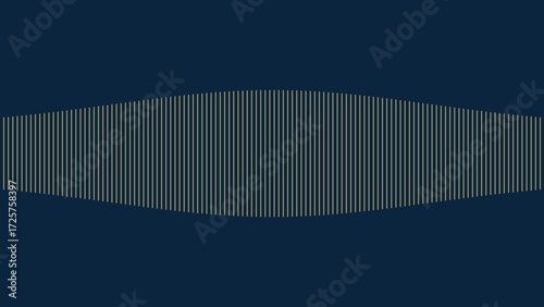 Modern geometric abstract pattern with gold lines on dark blue background
