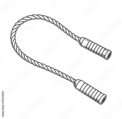 Hand drawn rope with handles illustration for design elements and creative concepts