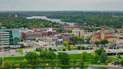 Wallpaper Mural Aerial view of eau claire, wisconsin, showcasing the cityscape and surrounding nature Torontodigital.ca