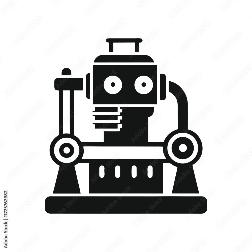 Fototapeta premium retro robot vector illustration