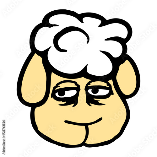 Sheep Farm Animal Tired Sleepless Open Eyes Sleepy Exhausted Sad Depressive
