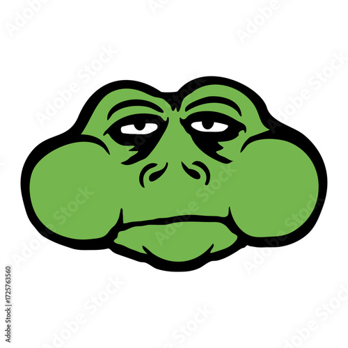 Frog Toad Tired Sleepy Exhausted Sad Monster Alien Depressive Face