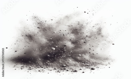 Abstract grunge dust and urban texture in vector distressed overlay style placed on a clean white background.