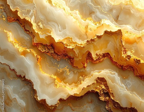 Abstract Gold And Beige Marble Texture