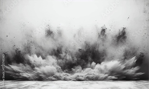 Abstract grunge dust and urban texture in vector distressed overlay style placed on a clean white background.