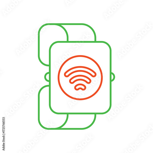 Smartwatch icon with white background vector stock illustration