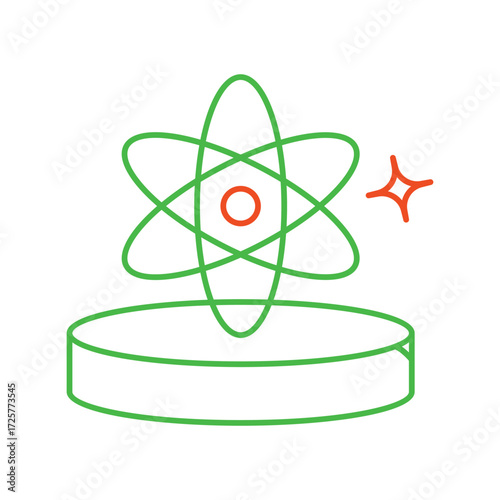 Quantum Computing icon with white background vector stock illustration