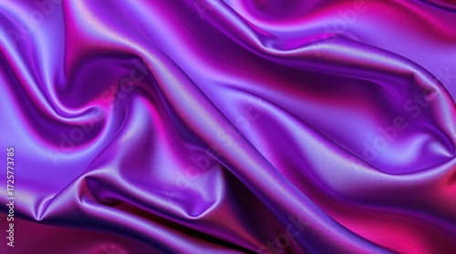 Silken Waves of Violet and Azure: A Visual Symphony of Light, Luxury, and Fluid Design