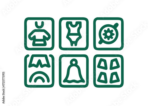 Clothing and Accessories Icon Set .vector